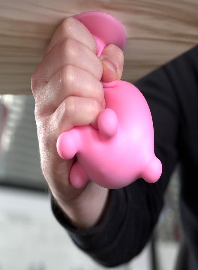 Bubblegum Stuff Office Udder - Pink Squishy Silicone Cow Udder Stress Relief Desk Toy - Suction Cup Stress Reliever - Adult Squeeze Toy - Image 3
